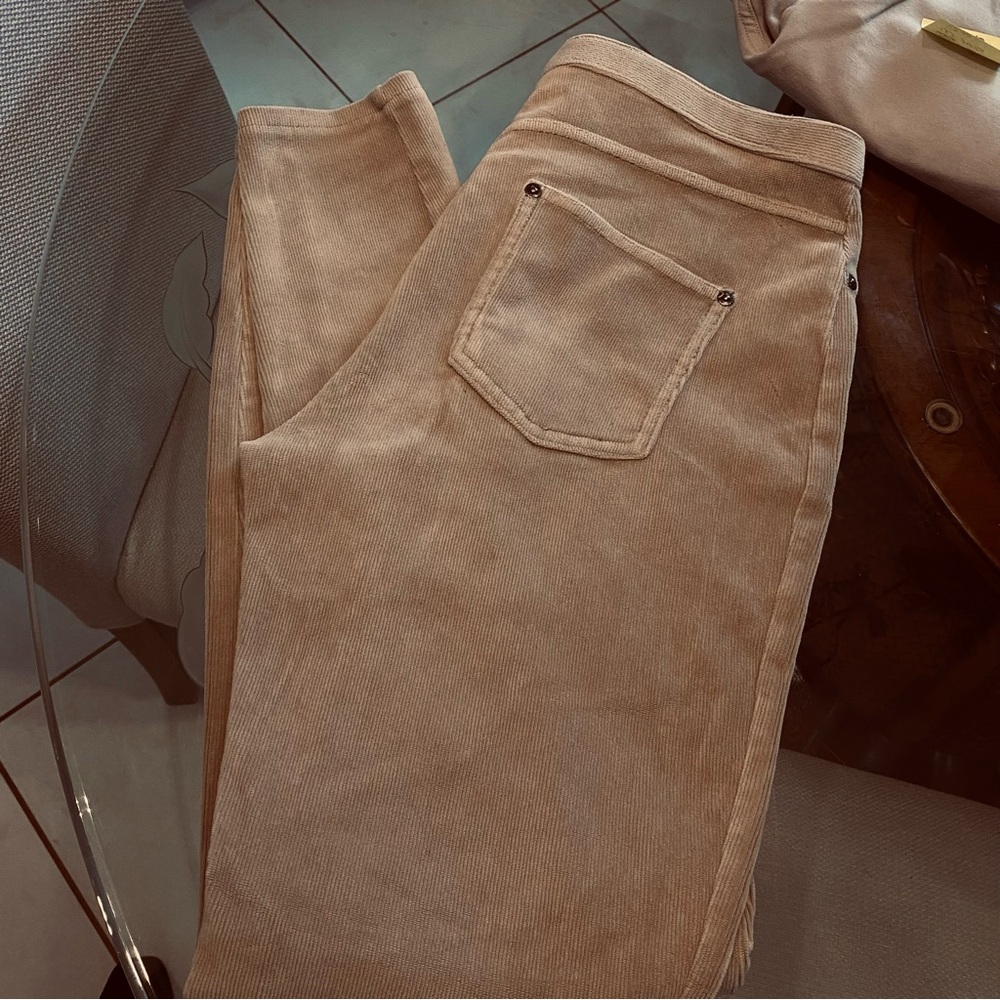 Style & Co. Tan Corduroy Girls Jeans Slip On No Zipper or Button Closure